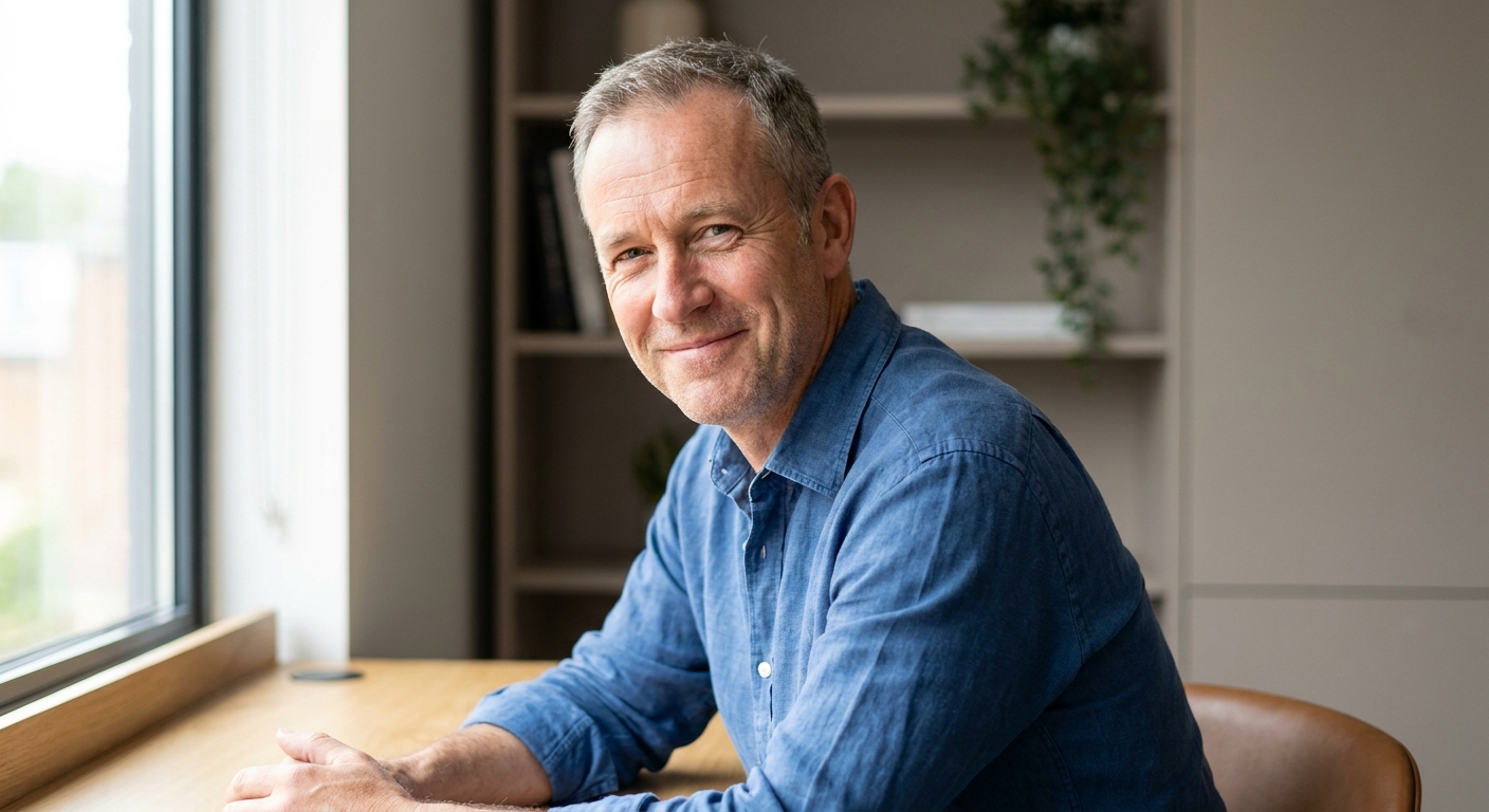 Placeholder portrait of an adviser at his desk